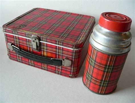 Vintage Plaid Lunch Box 